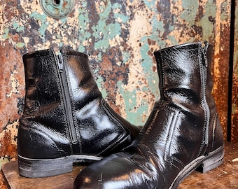 Men Vintage Leather Black Ankle Boots By Florsheim Size 7.5. Men main image 3