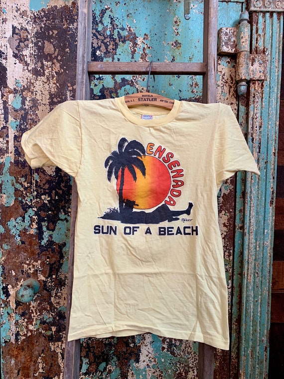 Vintage 1970s Ensenada Mexico Souvenir T Shirt Sma