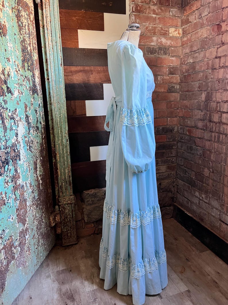 Vintage 1970s Gunne Sax Blue Sky Prairie Gown Size 5 - Etsy