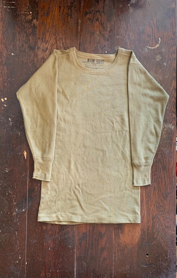 Vintage 1940s 1960s Olive Military Thermal Undershirt Small - Etsy