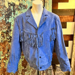 90s Fringe Suede Jacket - Etsy