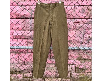 1940s 1950s Wool US Army Trousers 30x30