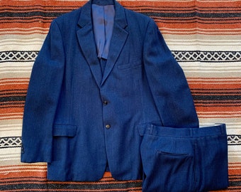 1940s 1950s Black Japanese Hong Kong Suit Drop Loop Ventless  