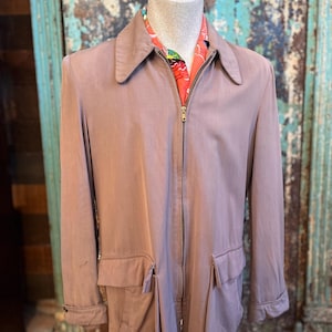 Vintage 1940s 1950s Gaberdine Jacket Medium