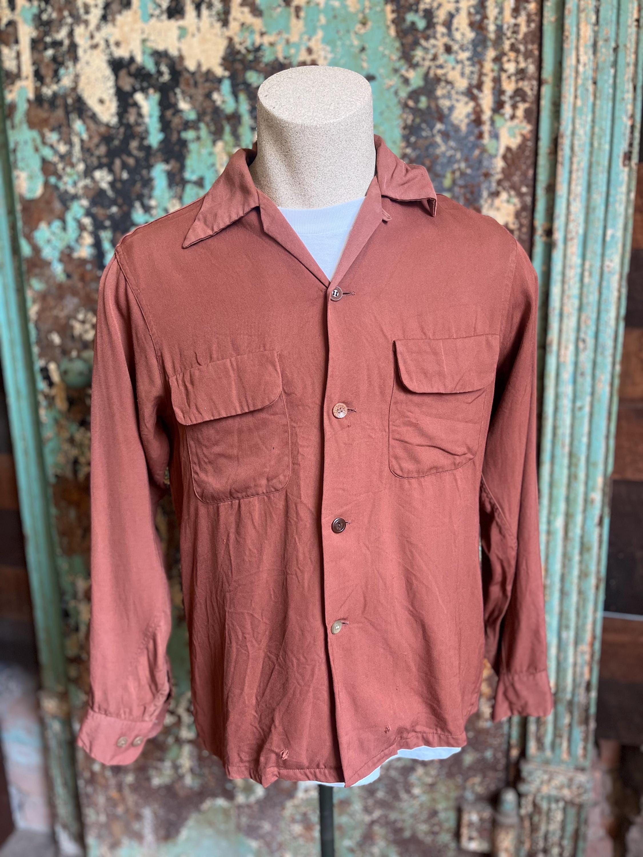 Vintage Rayon Shirt 1950s - Etsy