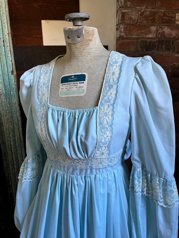 Vintage 1970s Gunne Sax Blue Sky Prairie Gown Size 5 - Etsy