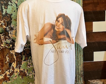 Vintage JANET JACKSON All for You 2001 Tour Black Cotton Concert T