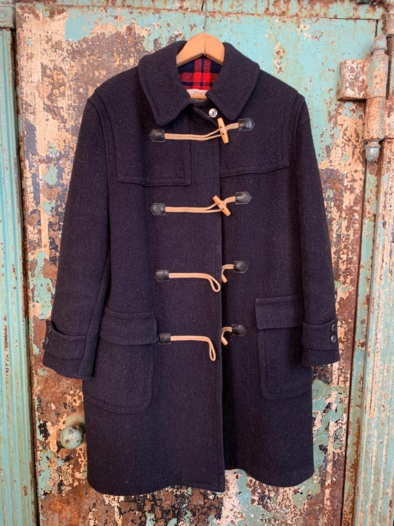Vintage 1960s 1970s Wool Olympic Convoy Coat Medium