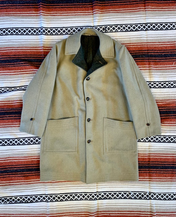 Large Vintage 1950’s Great Western Wool Overcoat