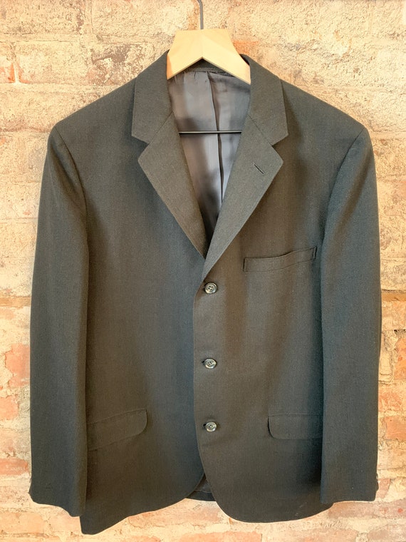 Size 44 Vintage 1950’s Black Suit - image 3