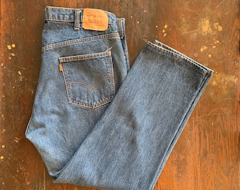 Vintage 1970s Orange Tab 20505 0217 Jeans 40x28