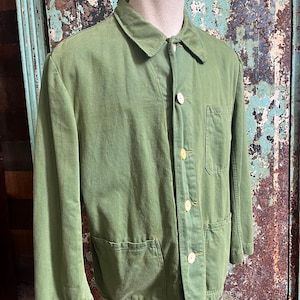 Vintage 1930s 1940s H. Winnen KG Military Chore Jacket Large