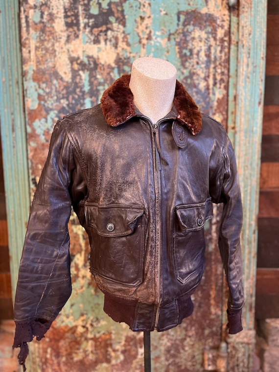 Vintage 1950s G-1 Flight Jacket L.W Foster MIL-J-7823 (AER
