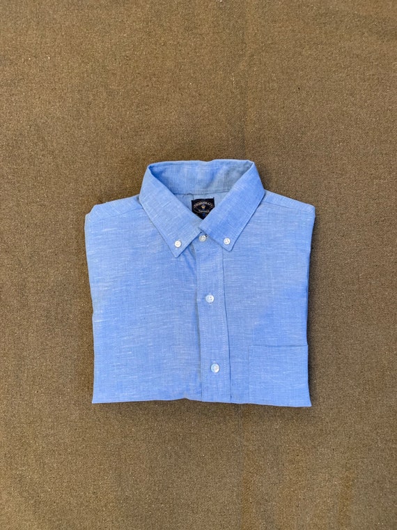 Vintage 1960’s Blue Fleck Long Sleeve Oxford Shirt