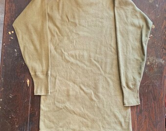 40s〜50s US ARMY  COTTON UNDERSHIRT Vintage 1940s 1950s Olive Military Thermal Undershirt Small