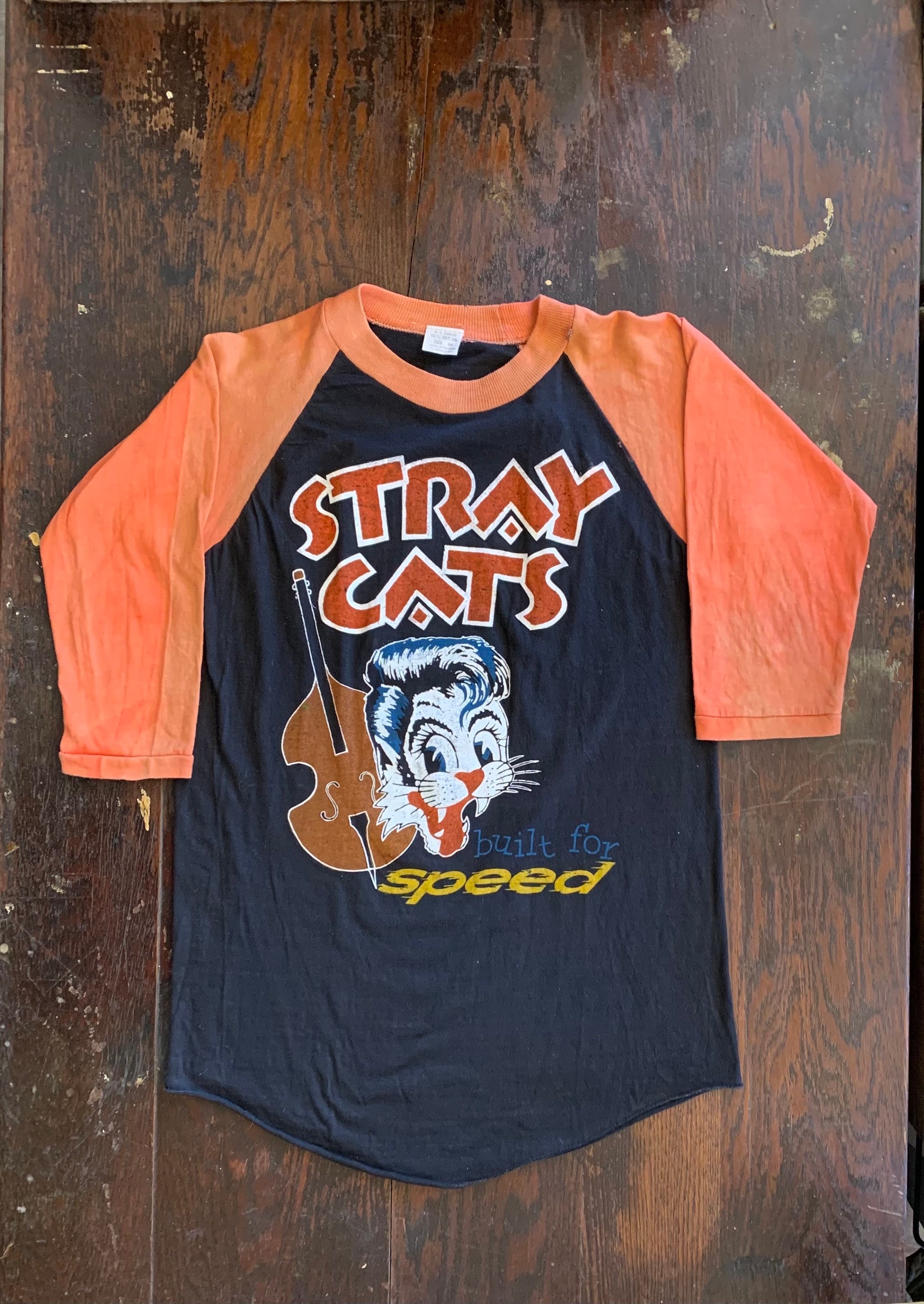 Vintage 80s Stray Cats Shirt From 1983 White Size S-5XL