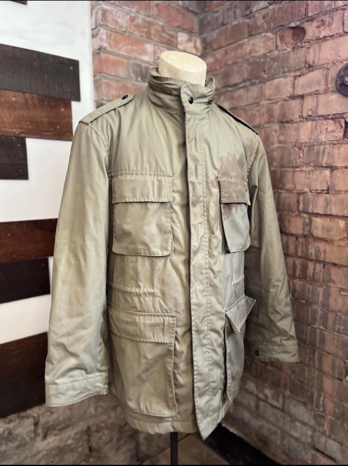 Blouson En Laine Zero King Made In USA - Taille L, Bleu, Reproduction Années 50-60, Occasion Très Bon état