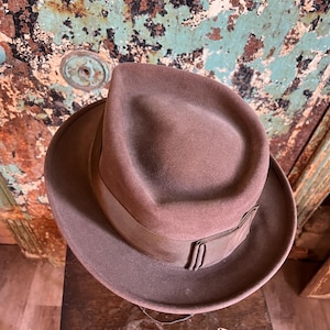 Vintage Brown Stetson Fedora Hat