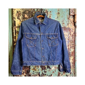 Vintage 1960s Big Yank Western Trucker Studded Denim Jacket Medium