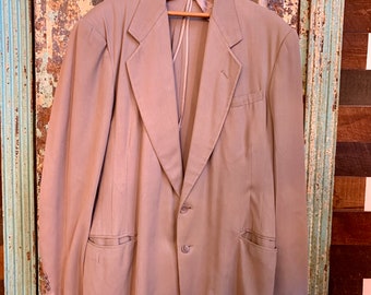 Vintage 1950s Gaberdine Gray Sport Coat Size 42