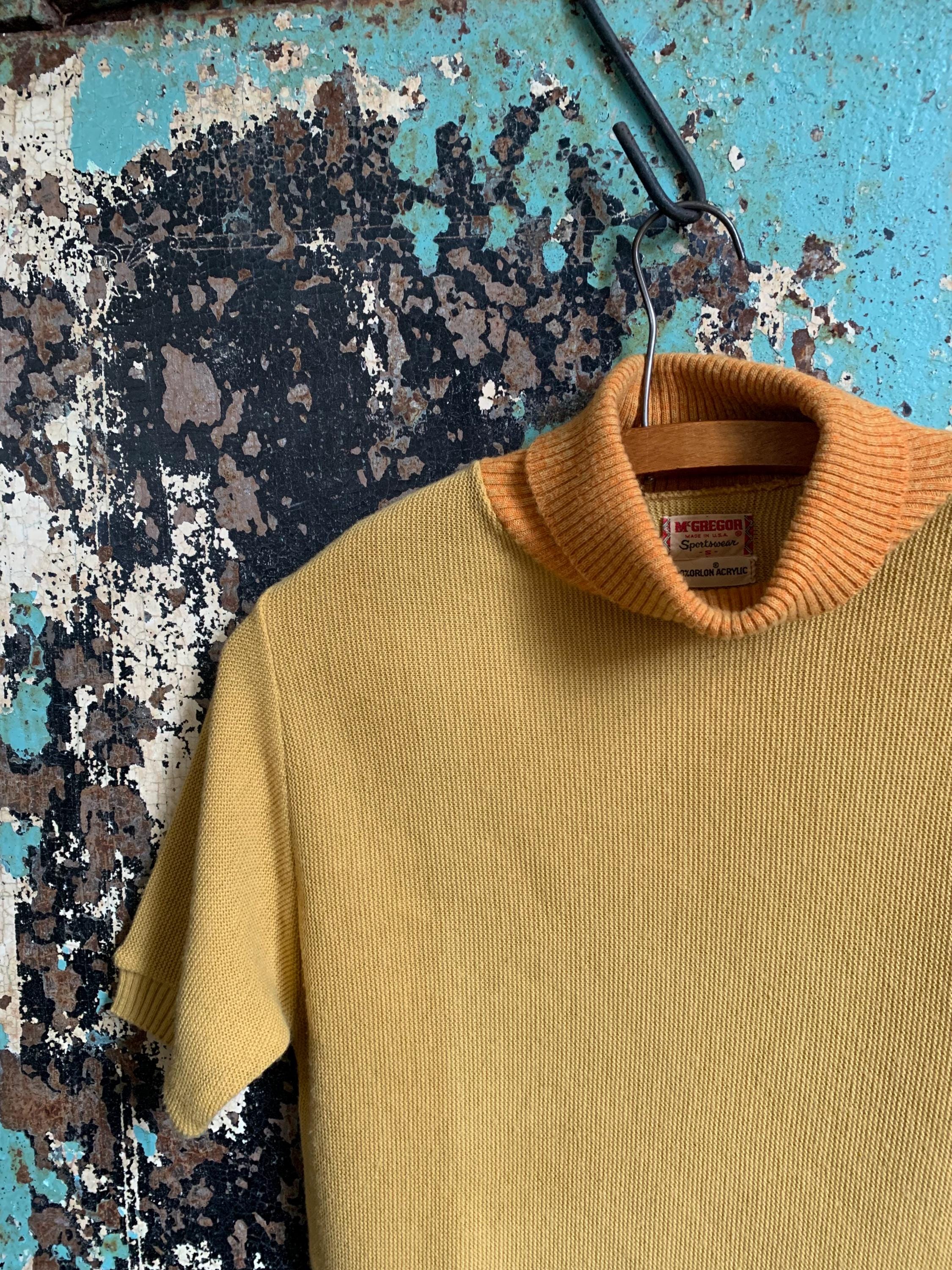 ▪️50’s【MCGREGOR】RAYON SWEAT Vintage l 50s M McGregor Classic Rayon V-Neck Front Hip