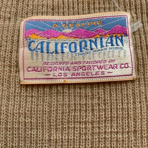 Vintage 1930s 1940s California Sportswear Suede Vest image 3