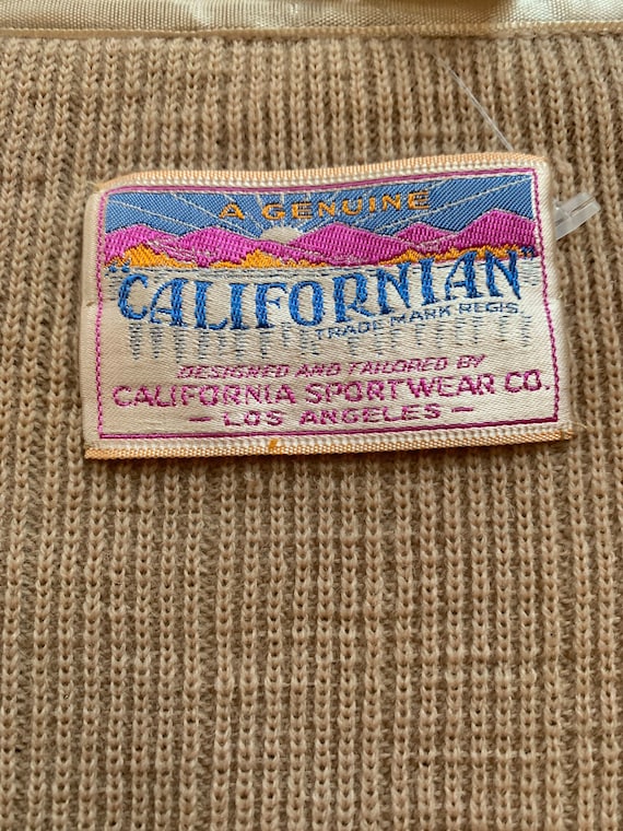 Vintage 1930’s 1940’s California Sportswear Suede… - image 3
