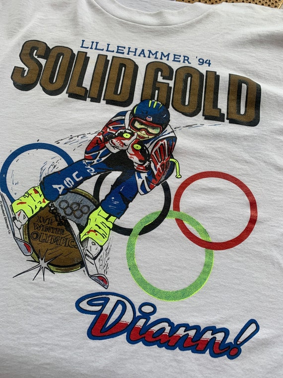 Size XL Vintage 1990’s Winter Olympics Skiing T S… - image 5