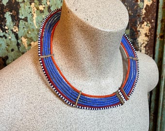 Vintage African Maasai Beaded Necklace