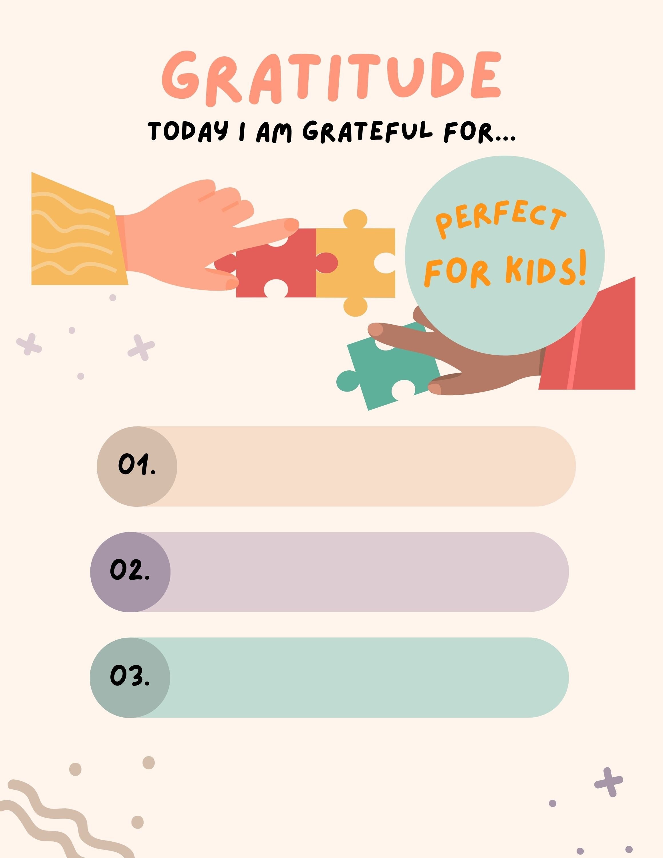 Kids Printable Gratitude List Thanksgiving Writing Prompt Fun Childrens ...