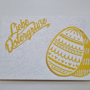 Grußkarte Einladung Glückwunsch Ostern mit Liebe im Detail Handgefertigte Karte