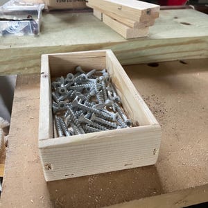 Screw & Nail Wooden Box, Rustic Wood Box, Handmade Wood Box, Gift box, Farmhouse Décor, Keepsake Box, Made in New Jersey USA