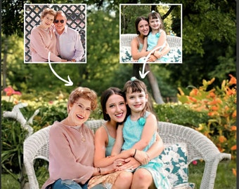 Add Deceased Loved One To Photo: Combine Photos (Digital File)