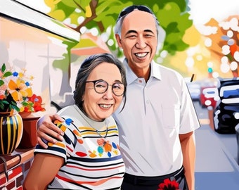 Personalized Cartoon Portrait: Custom Family Illustration (Digital Download)