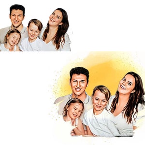 Cartoon Portrait From Photo, Personalized Family Portrait , Social Media Profile Picture, Custom Family Drawing, Cartoon Me, Cartoon Selfie
