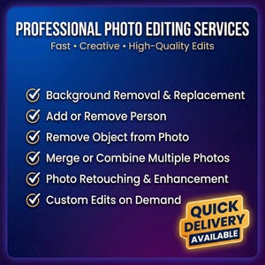 Benutzerdefinierter Fotobearbeitungsservice, Photoshop Service, Personen aus dem Foto entfernen, Person zum Foto hinzufügen, Fotos zusammenfügen, Hintergrund entfernen, Digital