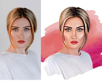 Cartoon Portrait From Photo: Custom Social Media Profile (Digital Download)