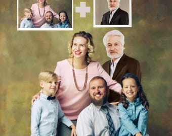 Add Deceased Loved One To Photo: Family Photo Merge (Digital File)