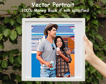 Custom Cartoon Family Portrait: Personalized Vector Art (Digital Portrait)