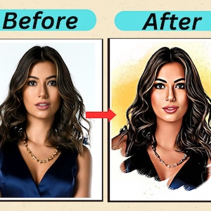 Cartoon Portrait From Photo, Social Media Profile Picture, Cartoon Selfie, Cartoon Me, Personalized Portrait From Photo, Cartoon Logo