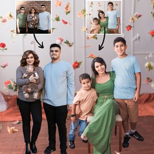 Realistic Merge Of Different Photos, Add Deceased Loved One To Photo, Portrait With Lost Loved One, Add Person To Photo, Family Photo Merge image 9