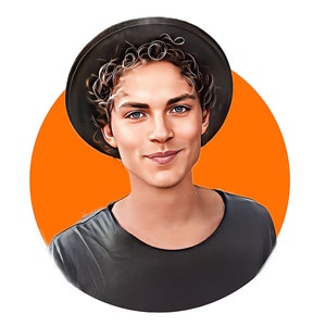 Custom Avatar Portrait, Cartoon Portrait From Photo, Circle Cartoon Portrait, Caricature Drawing, Social Media Profiles, Cartoon Logo