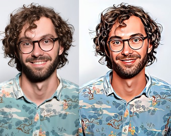 Custom Cartoon Portrait: Cartoonize Your Photo (Digital Art)