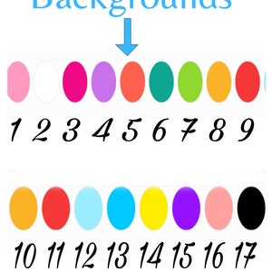 Puede incluir: Un gr&aacute;fico que muestra 17 fondos de colores diferentes. Los colores son rosa, blanco, magenta, morado, naranja, verde azulado, verde, amarillo, rojo, naranja, rojo, azul claro, azul, amarillo, morado, rosa y negro.