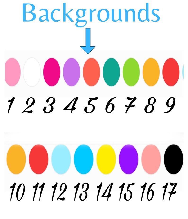 Puede incluir: Un gr&aacute;fico que muestra 17 fondos de colores diferentes. Los colores son rosa, blanco, magenta, morado, naranja, verde azulado, verde, amarillo, rojo, naranja, rojo, azul claro, azul, amarillo, morado, rosa y negro.