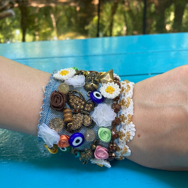 Fabric Wrist Cuffs Etsy