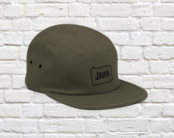 PA Jawn Outline Five Panel Cap (Black) | Now available in 7 colors!