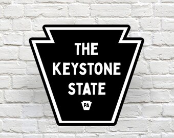 Keystone State Sticker (Black Kiss-cut) | Bubble-free application