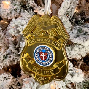 Custom Police Officer Badge Ornament