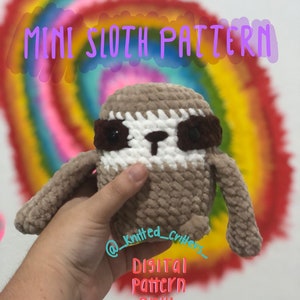 Pocket pal sloth PDF PATTERN